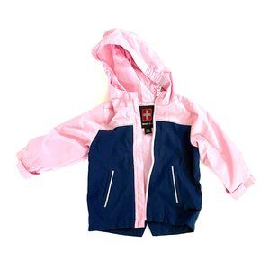 Girls Swiss Tech lightweight & waterproof hooded jacket size 12M